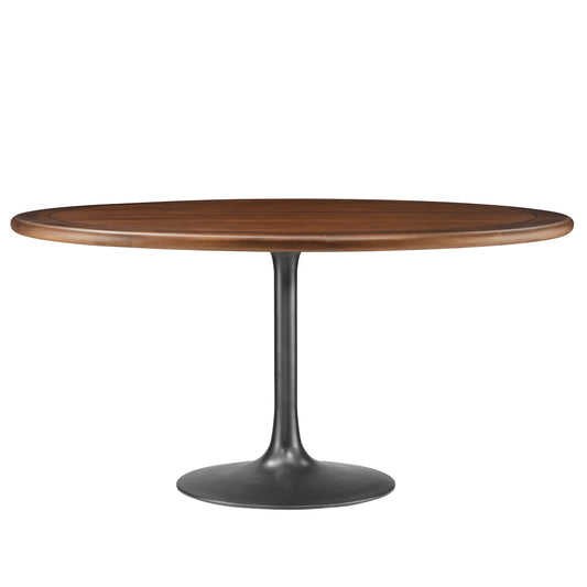 Lippa 60" Round Pedestal Solid Wood Dining Table by Furniture For America