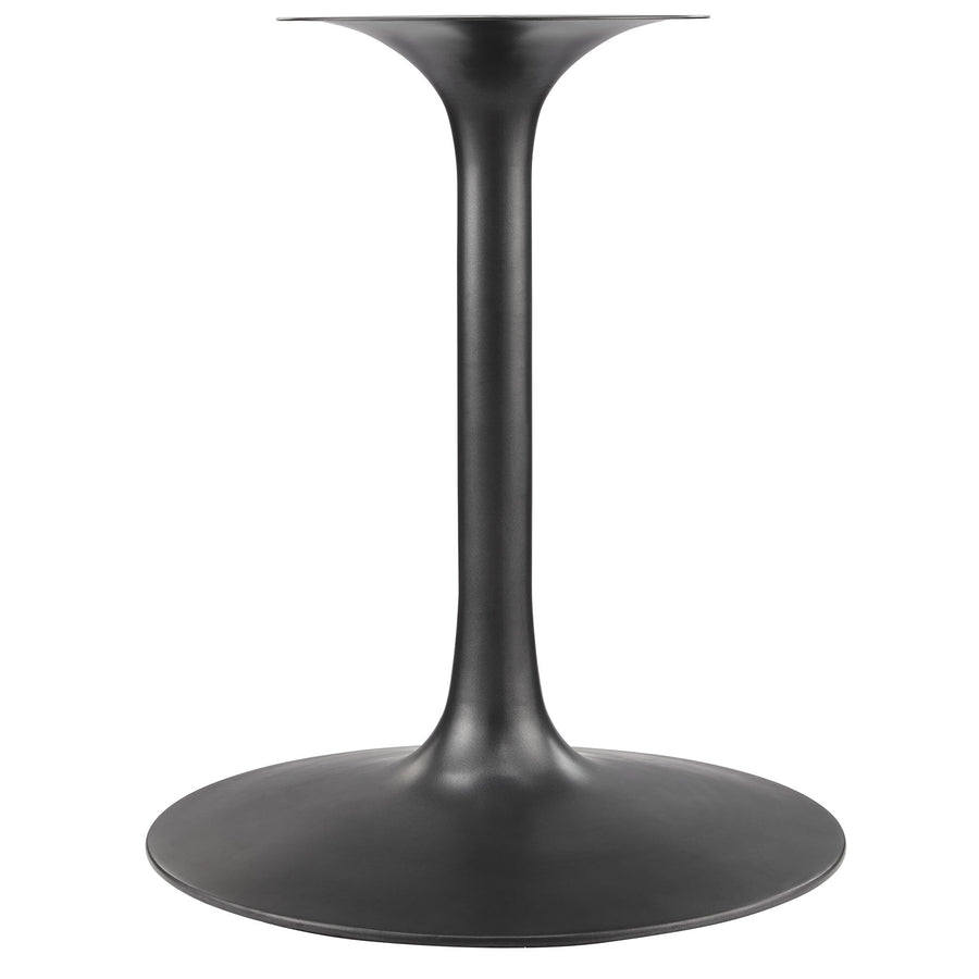 Lumen 60" Round Pedestal Solid Wood Dining Table in Black Walnut