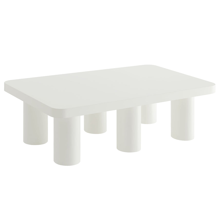 Coralie 54" Rectangular Coffee Table in White