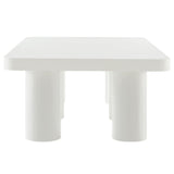 Coralie 54" Rectangular Coffee Table in White