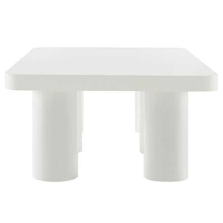 Cleo 54" Rectangular Coffee Table in White