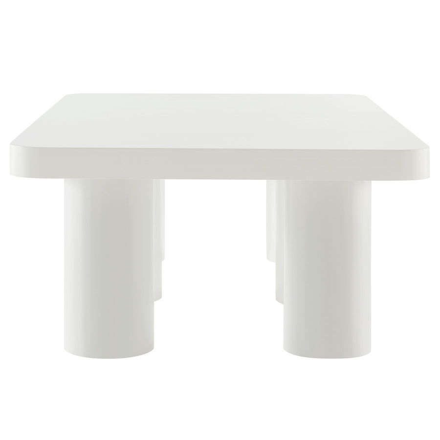 Coralie 54" Rectangular Coffee Table in White