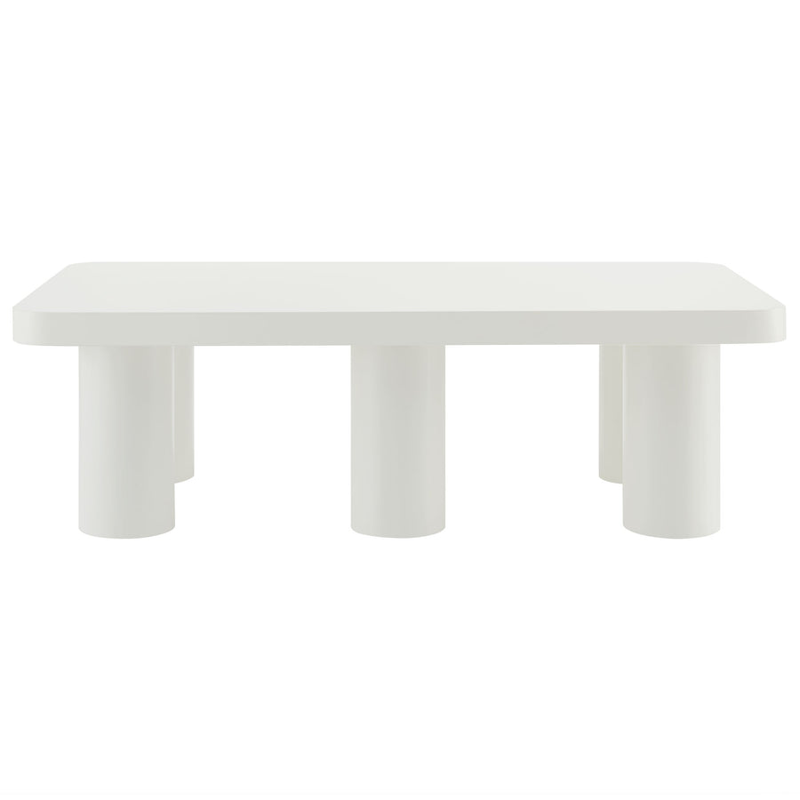 Coralie 54" Rectangular Coffee Table in White