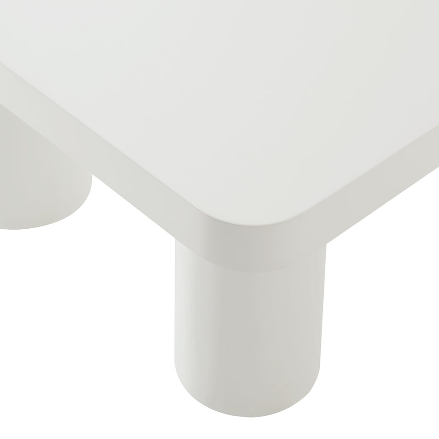 Coralie 54" Rectangular Coffee Table in White