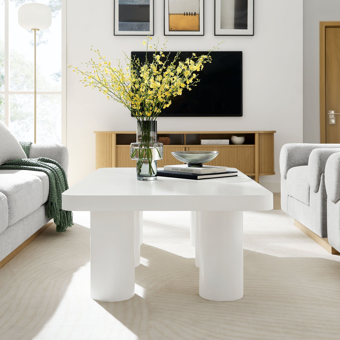 Cleo 54" Rectangular Coffee Table by Furniture For America