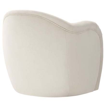 Compose Performance Velvet Accent Chair in Alabaster