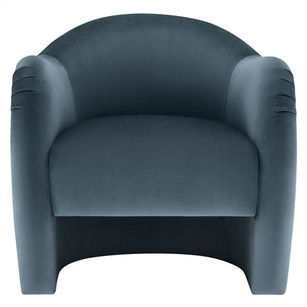 Compose Performance Velvet Accent Chair in Cadet Blue
