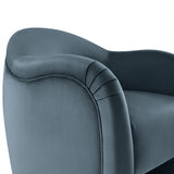 Linus Performance Velvet Accent Chair in Cadet Blue