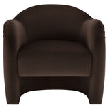 Linus Performance Velvet Accent Chair in Chocolate Brown