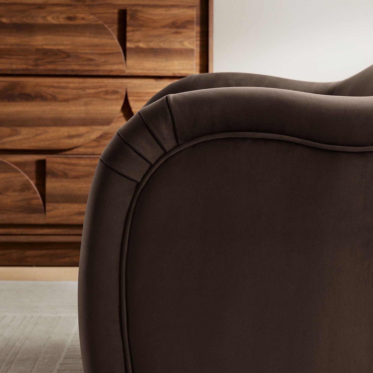 Compose Performance Velvet Accent Chair by Furniture For America