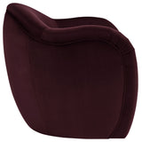 Linus Performance Velvet Accent Chair in Mulberry