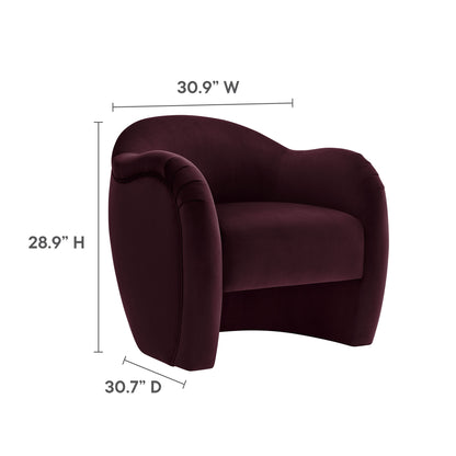 Compose Performance Velvet Accent Chair by Furniture For America
