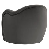 Linus Performance Velvet Accent Chair in Storm Gray