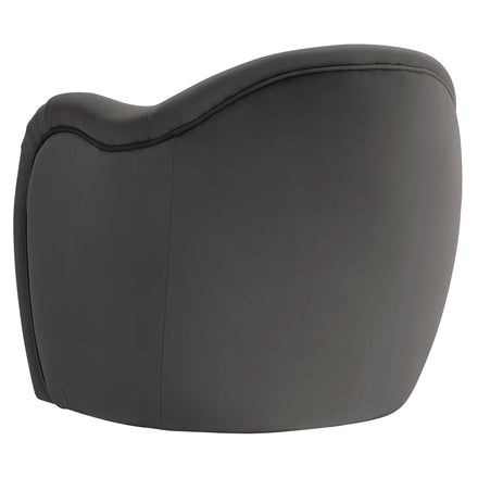 Compose Performance Velvet Accent Chair in Storm Gray