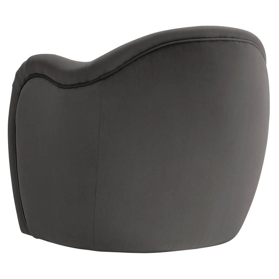 Linus Performance Velvet Accent Chair in Storm Gray