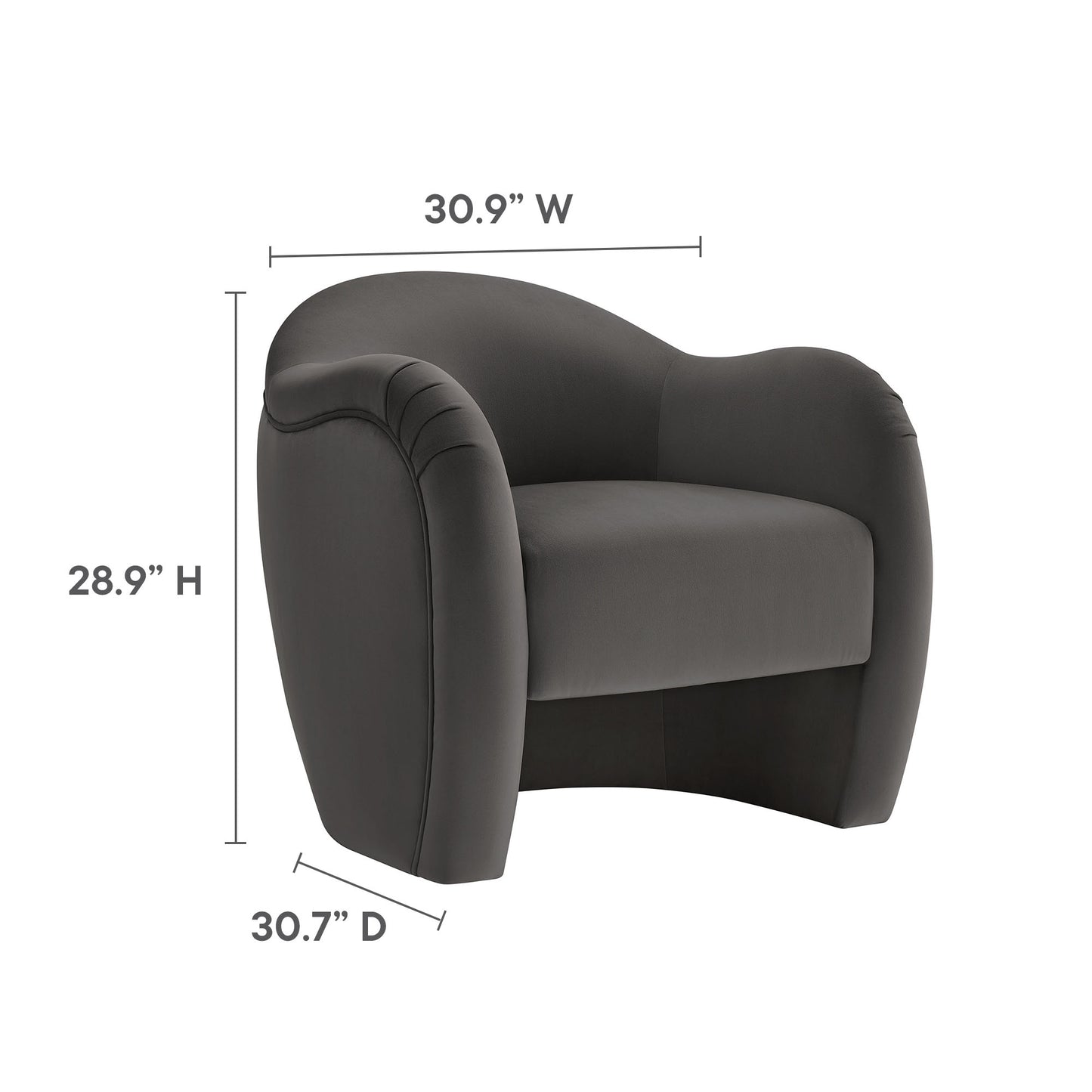 Compose Performance Velvet Accent Chair by Furniture For America
