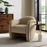 Linus Performance Velvet Accent Chair in Taupe