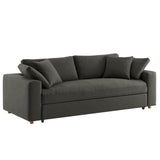 Linden Down Filled Overstuffed Sleeper Sofa in Gray