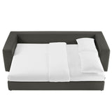 Linden Down Filled Overstuffed Sleeper Sofa in Gray