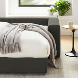 Linden Down Filled Overstuffed Sleeper Sofa in Gray