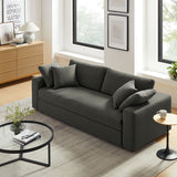 Linden Down Filled Overstuffed Sleeper Sofa in Gray