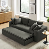 Linden Down Filled Overstuffed Sleeper Sofa in Gray