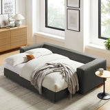 Linden Down Filled Overstuffed Sleeper Sofa in Gray