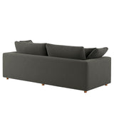 Linden Down Filled Overstuffed Sleeper Sofa in Gray