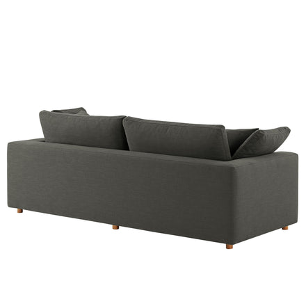 Commix Down Filled Overstuffed Sleeper Sofa in Gray