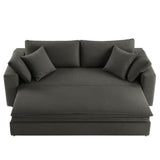 Linden Down Filled Overstuffed Sleeper Sofa in Gray