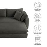 Linden Down Filled Overstuffed Sleeper Sofa in Gray