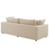 Linden Down Filled Overstuffed Sleeper Sofa in Light Beige