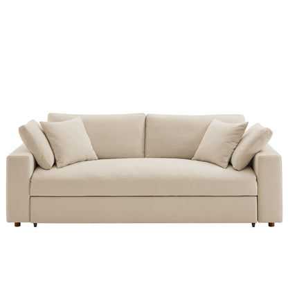 Commix Down Filled Overstuffed Sleeper Sofa by Furniture For America