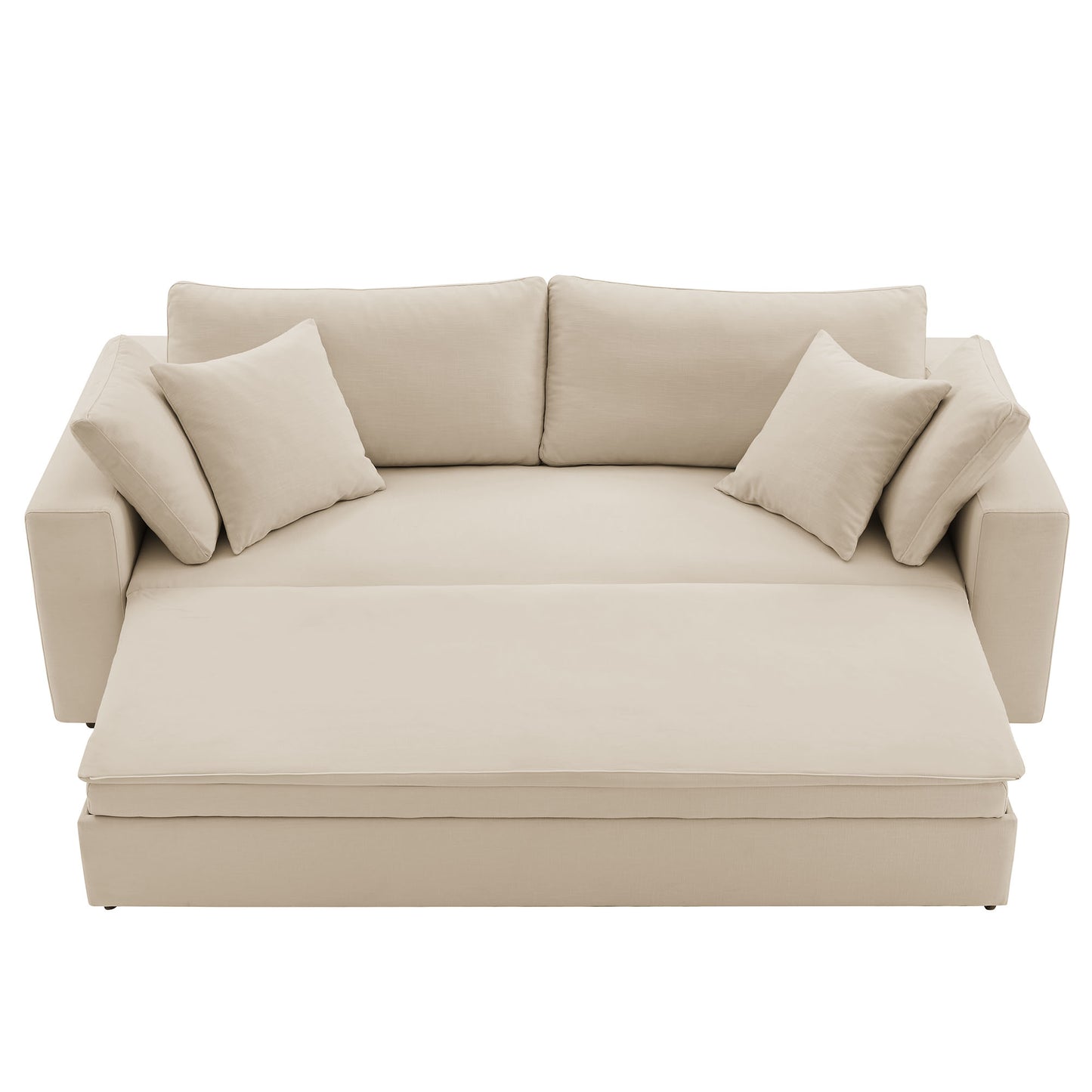 Commix Down Filled Overstuffed Sleeper Sofa by Furniture For America