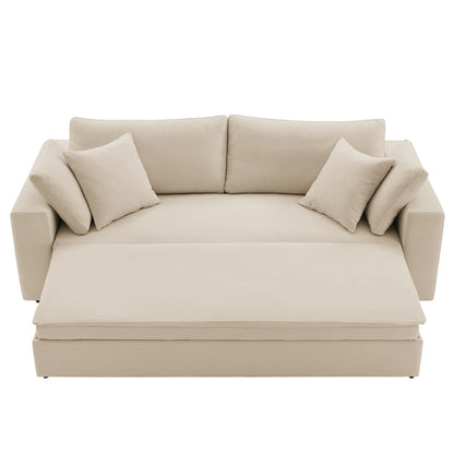 Commix Down Filled Overstuffed Sleeper Sofa by Furniture For America