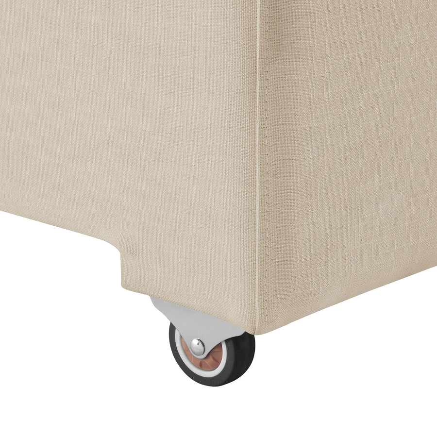 Linden Down Filled Overstuffed Sleeper Sofa in Light Beige
