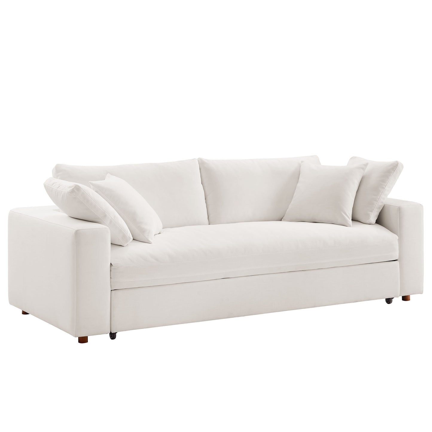 Commix Down Filled Overstuffed Sleeper Sofa by Furniture For America