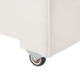 Linden Down Filled Overstuffed Sleeper Sofa in Pure White