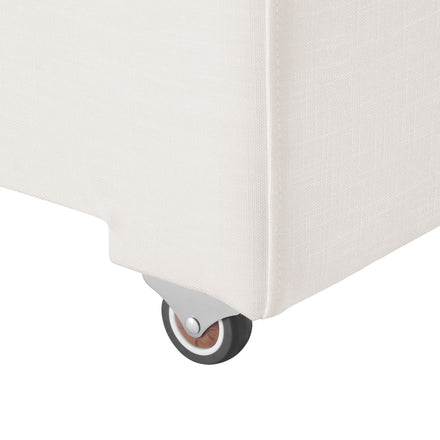 Commix Down Filled Overstuffed Sleeper Sofa in Pure White