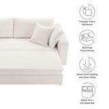 Linden Down Filled Overstuffed Sleeper Sofa in Pure White