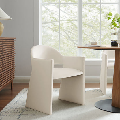Talia Performance Velvet Dining Armchair by Furniture for America