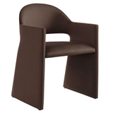 Quartz Performance Velvet Dining Armchair in Chocolate Brown