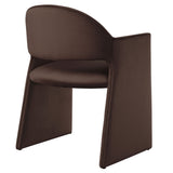 Quartz Performance Velvet Dining Armchair in Chocolate Brown