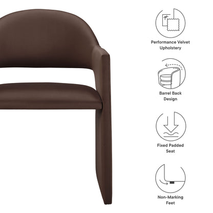 Talia Performance Velvet Dining Armchair by Furniture for America
