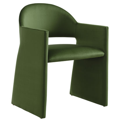 Talia Performance Velvet Dining Armchair by Furniture for America