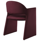 Quartz Performance Velvet Dining Armchair in Mulberry