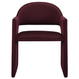 Quartz Performance Velvet Dining Armchair in Mulberry