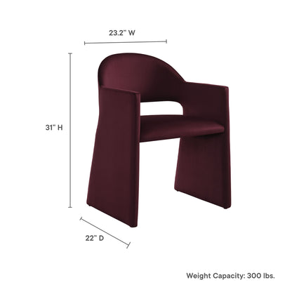 Talia Performance Velvet Dining Armchair by Furniture for America