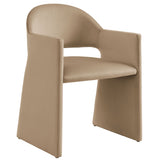 Quartz Performance Velvet Dining Armchair in Taupe