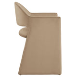 Quartz Performance Velvet Dining Armchair in Taupe